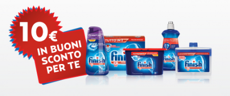 10€ di Buoni Sconto offerti da Finish