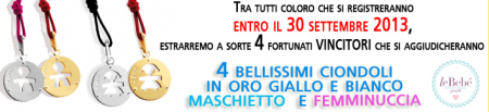 Iscriviti e vinci 1 ciondolo in oro Lebebè 